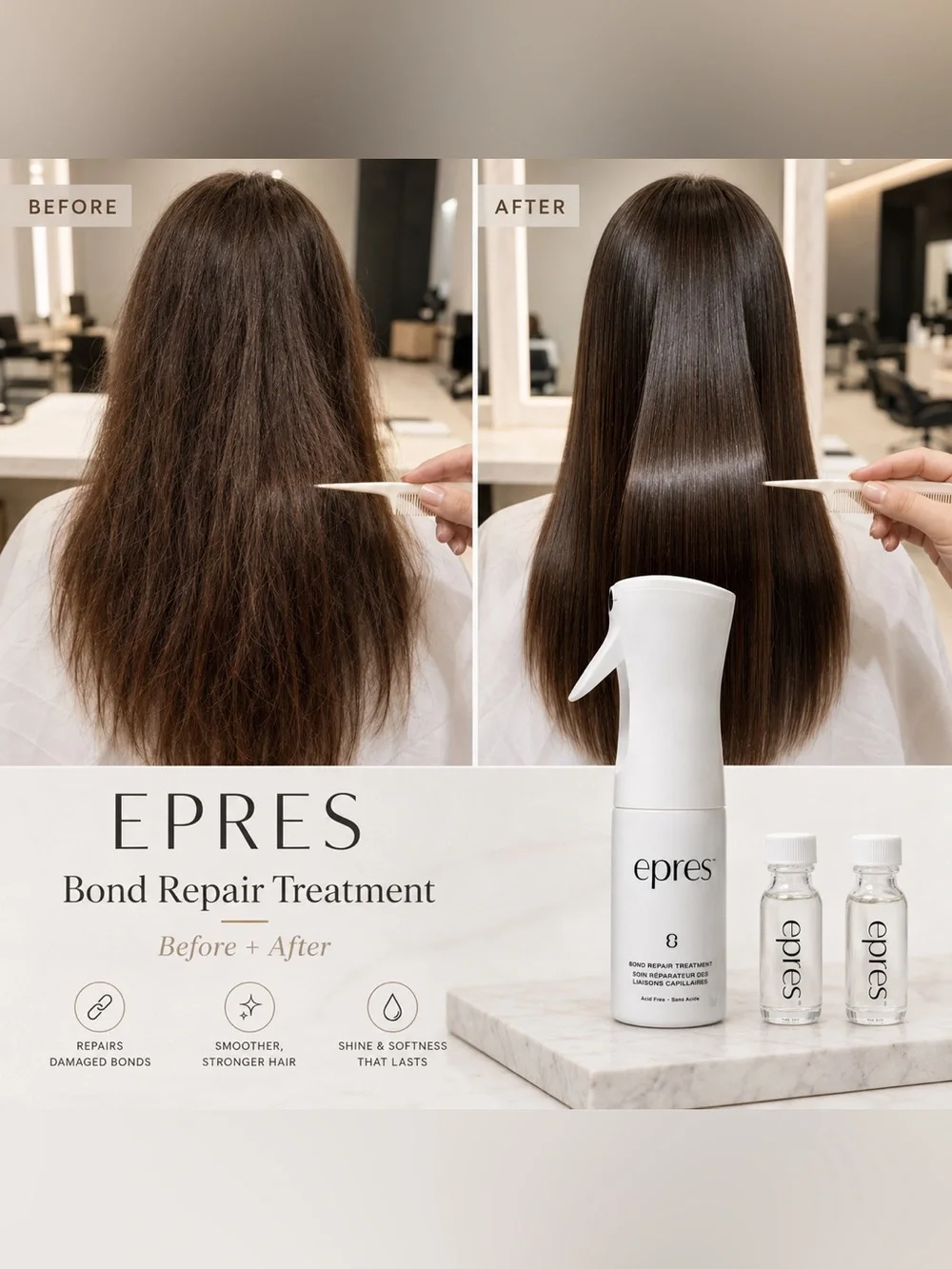 Epres Bond Repair Treatment Kit – Hair Strengthening & Smoothing System